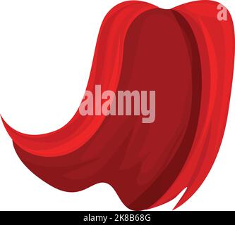Red king cloak icon cartoon vector. Vampire cape. Super hero Stock ...