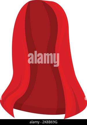 Kind red cloak icon cartoon vector. Cape vampire. Super hero Stock Vector