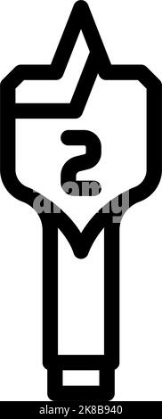 spade drill bit line icon vector illustration Stock Vector Image & Art ...
