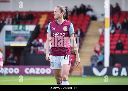 Walsall, UK. 22nd Oct, 2022. Walsall, England, October 22nd 2022: Danielle Turner (14 Aston Villa) in action during the Barclays FA Womens Super League match between Aston Villa and Everton at Bescot Stadium in Walsall, England (Natalie Mincher/SPP) Credit: SPP Sport Press Photo. /Alamy Live News Stock Photo