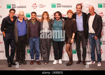 Rome, Italy. 22nd Oct, 2022. Cast of 'Sono Lillo' poses during the photocall at the opening of Rome Film Fest at Auditorium Parco della Musica. Credit: SOPA Images Limited/Alamy Live News Stock Photo