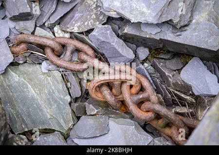 Dinorwic Slate Quarry, situated between the villages of Dinorwig and Llanberis, Snowdonia, North Wales, United Kingdom. Stock Photo