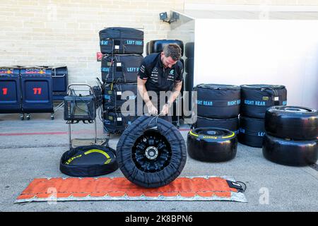 Austin, USA. 20th Oct, 2022. Pirelli tires, F1 Grand Prix of USA at Circuit of The Americas on October 20, 2022 in Austin, United States of America. (Photo by HIGH TWO) Credit: dpa/Alamy Live News Stock Photo