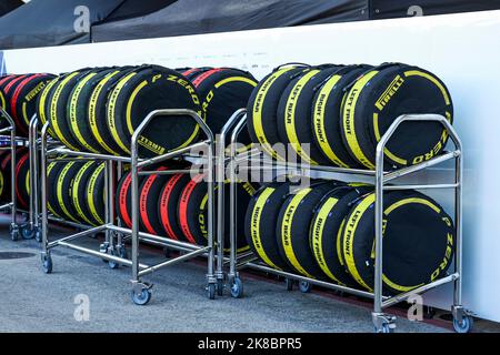 Austin, USA. 20th Oct, 2022. Pirelli tires, F1 Grand Prix of USA at Circuit of The Americas on October 20, 2022 in Austin, United States of America. (Photo by HIGH TWO) Credit: dpa/Alamy Live News Stock Photo