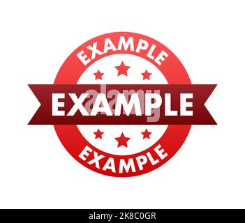 Example label, sign, speech bubble. Vector stock illustration. Stock Vector