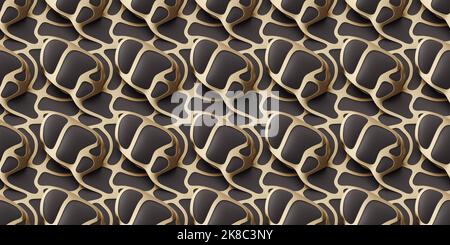 Gold and gray abstract decorative seamless pattern Stock Photo