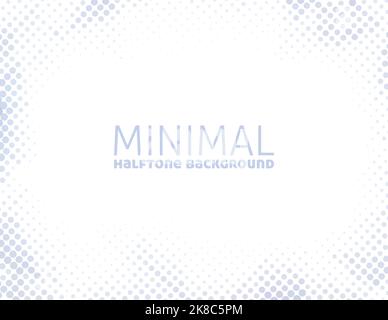 Minimal abstract halftone background by bluish points. Simple vector graphic pattern Stock Vector