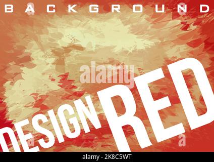 Abstract red design textured art background. Artistic vector graphic pattern Stock Vector