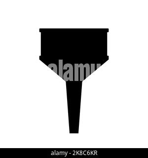Funnel icon. Funnel for gasoline and other liquids. Car watering can icon. Vector illustration. Stock Vector
