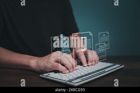 Online documentation database, Document Management System (DMS), online documentation database and process automation to efficiently manage files, Cor Stock Photo