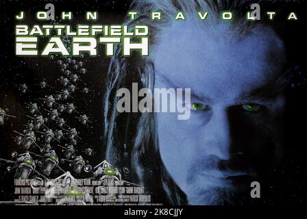 John Travolta Poster Film: Battlefield Earth (USA 2000)   / Literaturverfilmung (Based On The Book By L. Ron Hubbard) Director: Roger Christian 10 May 2000   **WARNING** This Photograph is for editorial use only and is the copyright of WARNER BROS. and/or the Photographer assigned by the Film or Production Company and can only be reproduced by publications in conjunction with the promotion of the above Film. A Mandatory Credit To WARNER BROS. is required. The Photographer should also be credited when known. No commercial use can be granted without written authority from the Film Company. Stock Photo