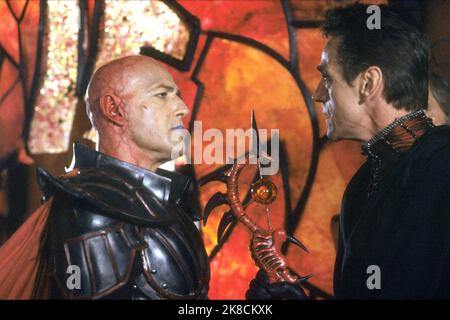 Bruce Payne & Jeremy Irons Film: Dungeons & Dragons (2000) Characters: Damodar, Profion  Director: Courtney Solomon 08 December 2000   **WARNING** This Photograph is for editorial use only and is the copyright of NEW LINE and/or the Photographer assigned by the Film or Production Company and can only be reproduced by publications in conjunction with the promotion of the above Film. A Mandatory Credit To NEW LINE is required. The Photographer should also be credited when known. No commercial use can be granted without written authority from the Film Company. Stock Photo