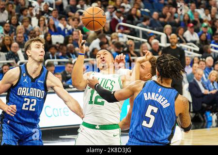Orlando, Florida, USA, October 22, 2022, Boston Celtics Forward Grant Williams #12 loses control of the ball during the first half at the Amway Center.  (Photo Credit:  Marty Jean-Louis) Credit: Marty Jean-Louis/Alamy Live News Stock Photo