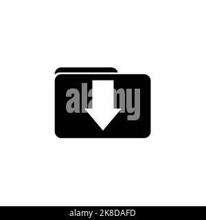 Folder icon, logo vector illustration on white isolated background. Stock Vector