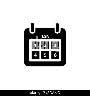 Calendar flat icon, Logo vector illustration on white isolated background. Stock Vector