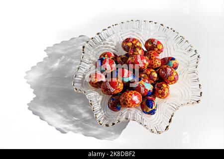 Food / A bowl of Maltesers Milk Chocolate Mini Eggs confectionery. Stock Photo