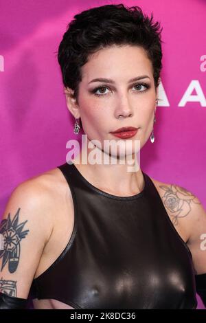 Hollywood, United States. 22nd Oct, 2022. HOLLYWOOD, LOS ANGELES, CALIFORNIA, USA - OCTOBER 22: American singer-songwriter Halsey (Ashley Nicolette Frangipane) arrives at Audacy's 9th Annual We Can Survive Concert in partnership with the American Foundation For Suicide Prevention held at the Hollywood Bowl on October 22, 2022 in Hollywood, Los Angeles, California, United States. (Photo by Xavier Collin/Image Press Agency) Credit: Image Press Agency/Alamy Live News Stock Photo