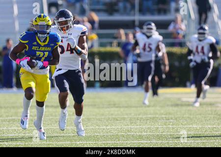 Delaware running back Marcus Yarns runs the 40-yard dash at the NFL ...