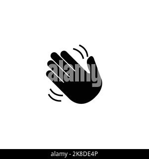 Waving hand gesture emoji vector isolated icon illustration. Waving hand emoticon Stock Vector