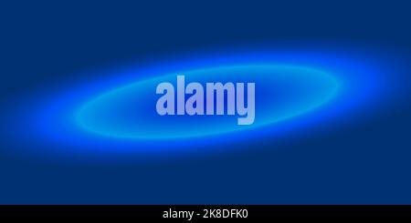 Bright blue background with glowing ring, abstract blurred background, banner template. Stock Photo