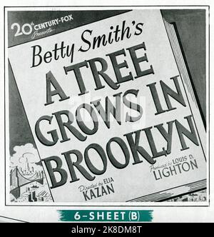 DOROTHY McGUIRE JOAN BLONDELL JAMES DUNN LLOYD NOLAN PEGGY ANN GARNER and TED DONALDSON in A TREE GROWS IN BROOKLYN 1945 director ELIA KAZAN novel Betty Smith music Alfred Newman producer Louis D. Lighton Twentieth Century Fox Stock Photo
