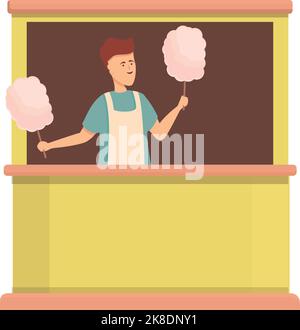 Cotton candy trolley street shop cartoon Stock Vector Image & Art - Alamy