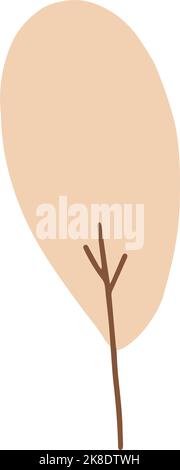 Tree icon vector abstract shape for nature, ecology and environment in a flat color illustration Stock Vector