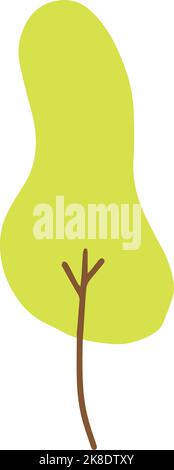 Tree icon vector abstract shape for nature, ecology and environment in a flat color illustration Stock Vector