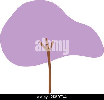 Tree icon vector abstract shape for nature, ecology and environment in a flat color illustration Stock Vector