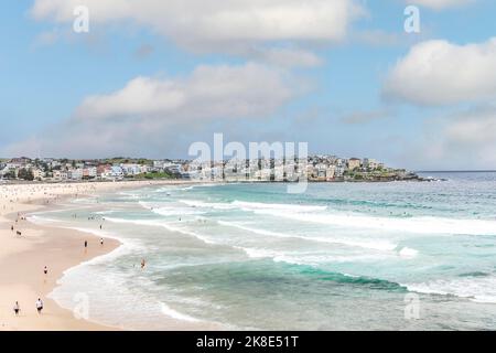 View of the beach. Bondi Beach is one of Australia's most iconic beaches. Sydney, Australia Stock Photo