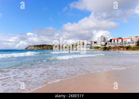 View of Bondi beach in Sydney. Bondi Beach is one of Australia's most iconic beaches Stock Photo