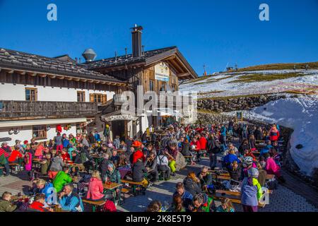 Speck-Alm mountain inn and apres-ski hut, Sudelfeld ski area, Bayrischzell, Upper Bavaria Stock Photo