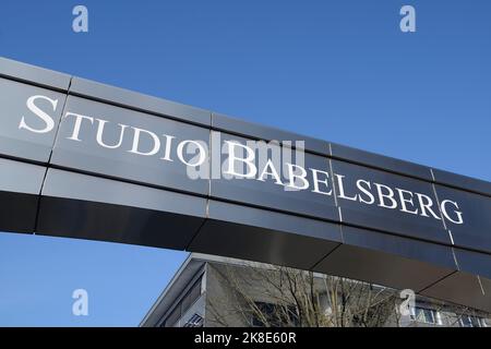 Main entrance to the film studios in Potsdam Babelsberg, Brandenburg, Germany Stock Photo