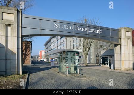 Main entrance to the film studios in Potsdam Babelsberg, Brandenburg, Germany Stock Photo