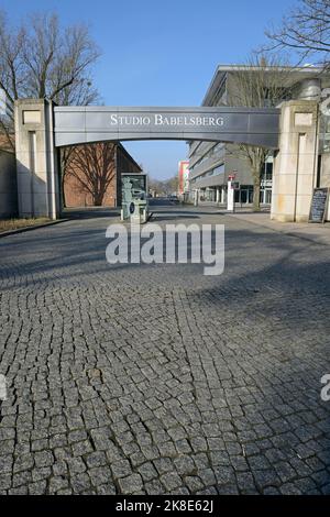 Main entrance to the film studios in Potsdam Babelsberg, Brandenburg, Germany Stock Photo