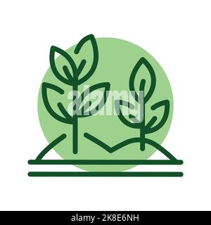 Growing plants color line icon. Garden service. Stock Vector