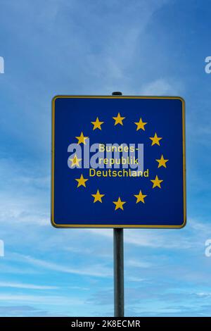 EU - Shield Federal Republic of Germany with yellow stars Stock Photo