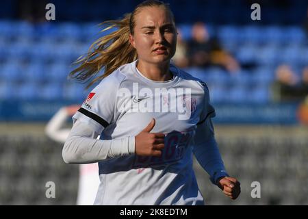 Eskilstuna, Sweden. 23rd Oct, 2022. Eskilstuna, Sweden, October 23rd 2022: Noor Eckhoff (14 Eskilstuna) during the game in the Swedish League OBOS Damallsvenskan on October 23rd 2022 between Eskilstuna United DFF and Umea IK FF at Tunavallen in Eskilstuna, Sweden (Peter Sonander/SPP) Credit: SPP Sport Press Photo. /Alamy Live News Stock Photo