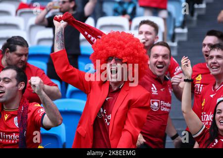 23rd October 2022; Allianz Stadium, Sydney, NSW, Australia: A-League football Sydney FC versus Adelaide United : Adelaide Fans cheering for their team Stock Photo