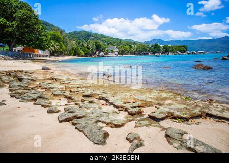 A deserted Anse Glacis, Mahe, Seychelles. Stock Photo