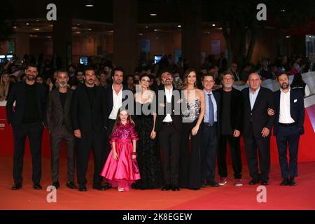 Rome, Italy. 22nd Oct, 2022. Cast of 'Era ora' poses during the photocall at the opening of Rome Film Fest at Auditorium Parco della Musica. Credit: SOPA Images Limited/Alamy Live News Stock Photo