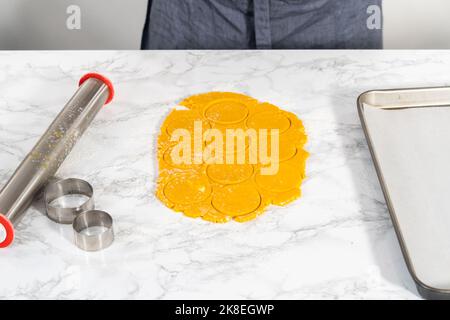 Lemon Wedge Cookies Stock Photo