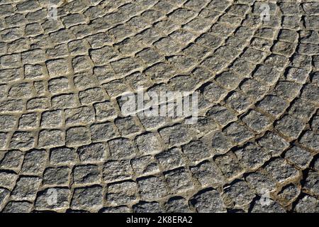 Typical German Old Town cobblestone pavement. Stock Photo