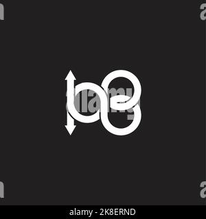 letter o b linked overlap arrow logo vector Stock Vector