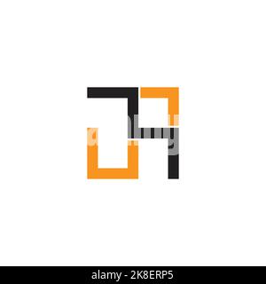 letter jm abstract arrow simple line geometric logo vector Stock Vector