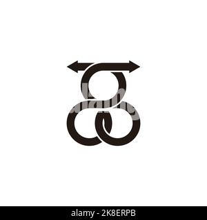 linked arrow people account symbol vector Stock Vector