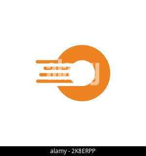 letter o motion donut symbol logo vector Stock Vector