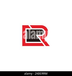 letter cr colorful geometric simple logo vector Stock Vector