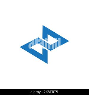 letter dp infinity line geometric simple logo vector Stock Vector