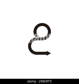 letter 2d abstract loop line logo vector Stock Vector